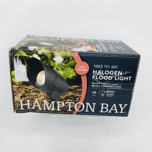 Photo 1 of Hampton Bay Black Metal Low Voltage Halogen Flood Light 50W W/ Bulb New In Box
