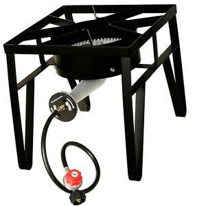 Photo 1 of 200,000 BTU LP Gas Outdoor Stove Burner with Regulator Hose
