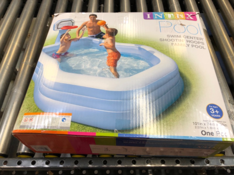 Photo 3 of Intex Shootin' Hoops Swim Center Family Pool, for Ages 3+, Multicolor
