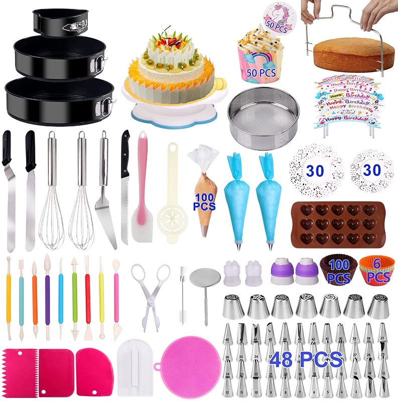 Photo 1 of Cake Decorating Kits Baking Set ,Cake Rotating Turntable,Cake Decorating Tools
(STOCK PHOTO FOR REFRENCE)