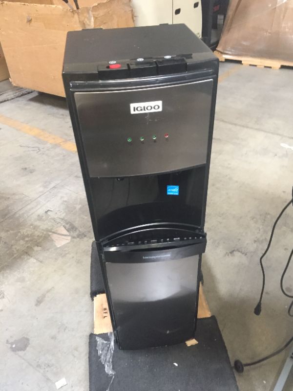 Photo 2 of Sold by Parts ---Igloo IWCBL353CRHBKS Stainless Steel Hot, Cold & Room Water Cooler Dispenser, Holds 3 & 5 Gallon Bottles, 3 Temperature Spouts, 

