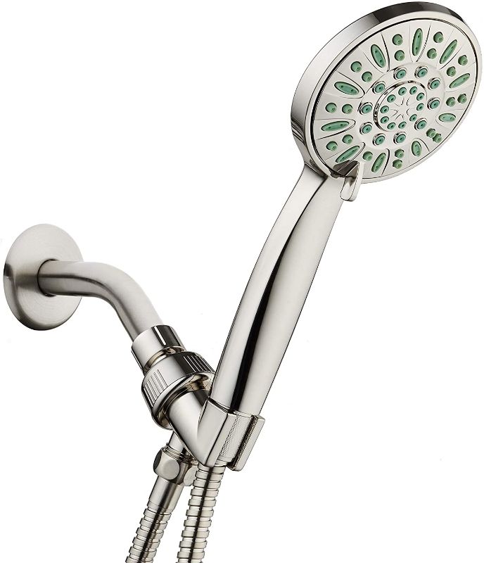 Photo 1 of AquaDance Antimicrobial/Anti-Clog High-Pressure 6-setting Hand Shower, Microban Nozzle Protection from Growth of Mold, Mildew & Bacteria for Stronger Shower