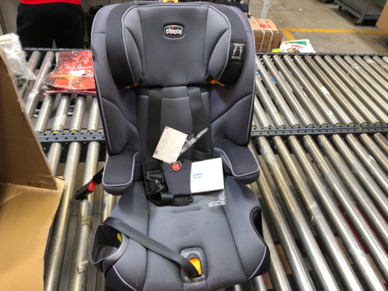 Photo 2 of Chicco MyFit Harness + Booster Car Seat, 5-Point Harness Car Seat and High Back Booster Seat, For children 25-100 lbs., Fathom/Grey/Blue
