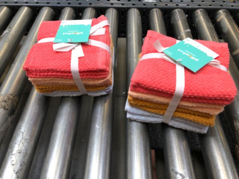Photo 1 of 8pc 12"x12" Washcloth Set Melon - Pillowfort™ 2 pack 
