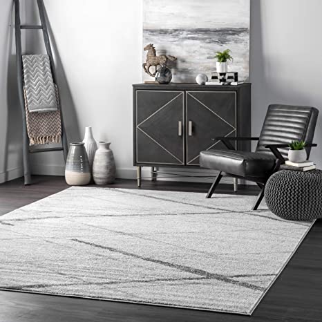 Photo 1 of nuLOOM Contemporary Thigpen Area Rug, 6' 7" x 9', Grey
