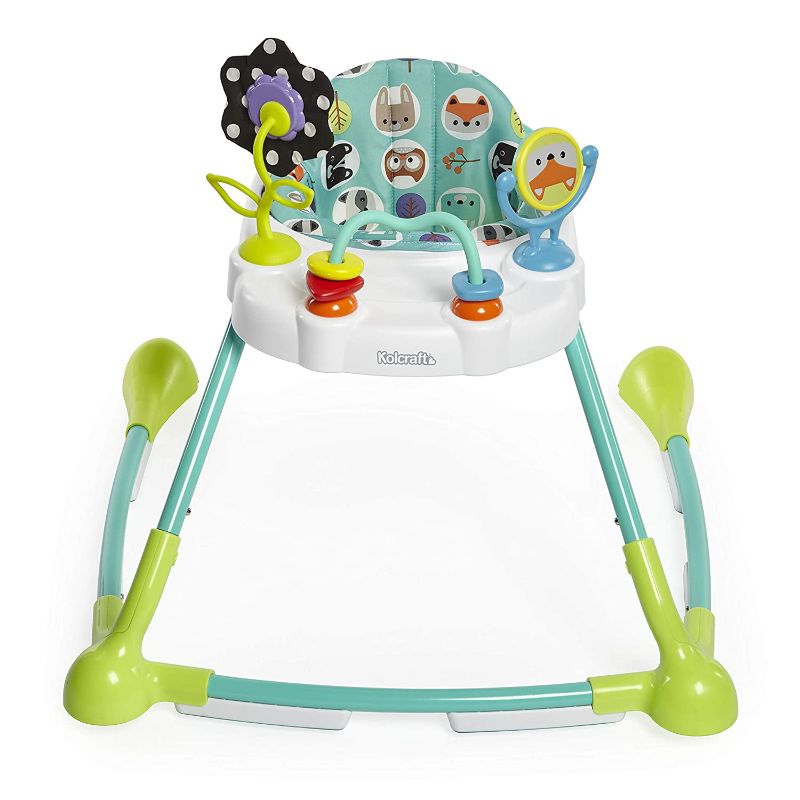 Photo 1 of Kolcraft - Tiny Steps Too - 2-in-1 Infant & Baby Activity Walker - Seated or Walk-Behind - Forest Friends. MDOERATE USE, SCUFFS ON PLASTIC. BOX PACKAGING DAMAGED