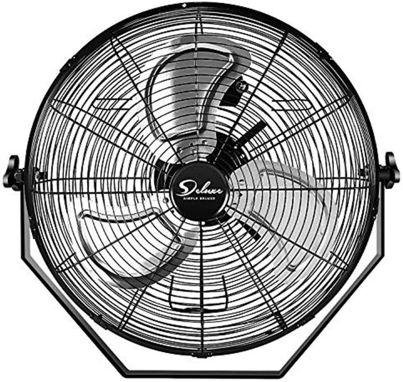 Photo 1 of 18 Inch Industrial Wall Mount Fan, 3 Speed Commercial Ventilation Metal Fan for Warehouse, Greenhouse, Workshop, Patio, Factory and Basement - High Velocity
