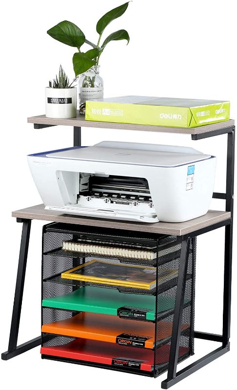 Photo 1 of Printer Stand - Under Desk Printer Stand -Printer Desk-Desktop Printer Stand-Shelf for Desktop (2 Tier)
