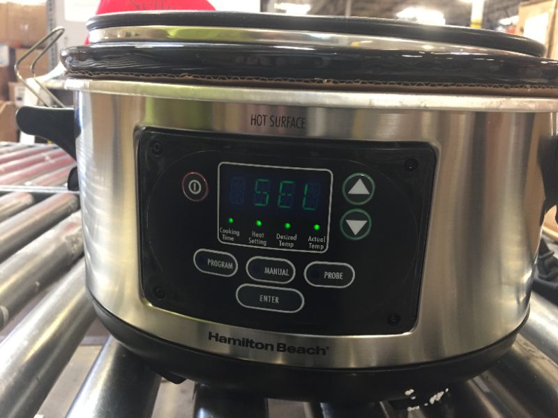 Photo 3 of Hamilton Beach Portable 6-Quart Set & Forget Digital Programmable Slow Cooker 