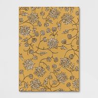 Photo 1 of Dahlia Vine Outdoor Rug Yellow - 5 X 7

