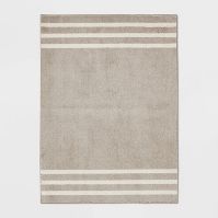 Photo 1 of Border Striped Rug - 4' X 5'6" 

