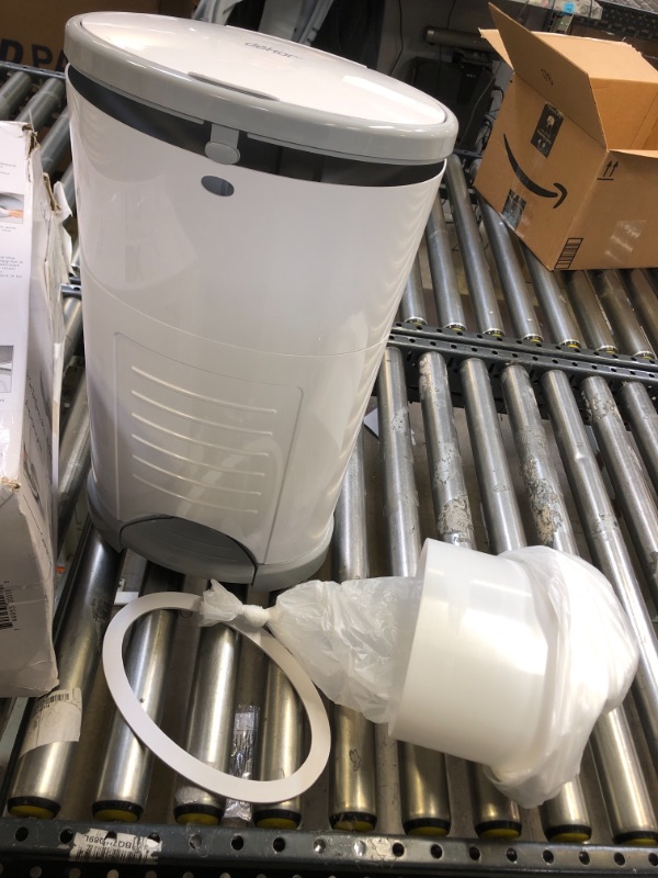 Photo 2 of Dekor Classic Hands-Free Diaper Pail | White | Easiest to Use | Just Step – Drop – Done | Doesn’t Absorb Odors | 20 Second Bag Change | Most Economical Refill System
