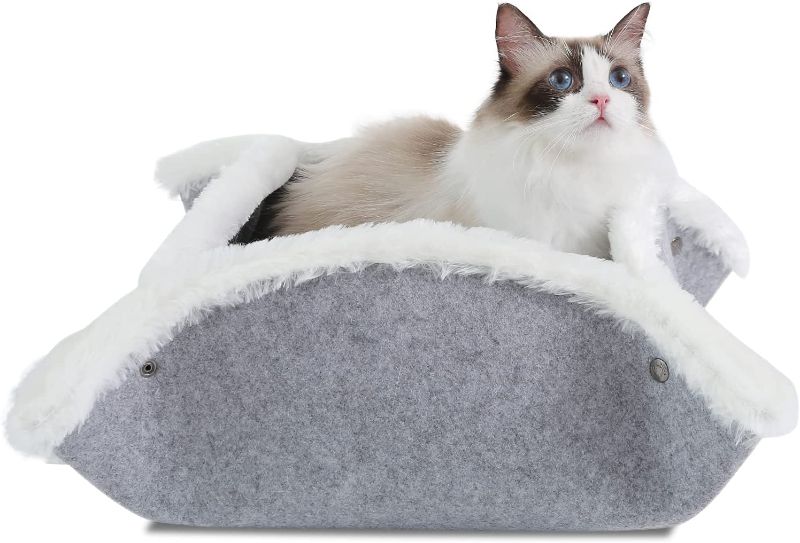 Photo 1 of 2 PACK, PetStreet Cat Bed, Premium Pet Bed, Foldable and Compact Bed for Indoor Cats, Soft Felt Kitten Bed, Comfortable Felt Cat Bed for All Breeds, Washable Fabric, 18.9" X 13.4" X 8.9"
