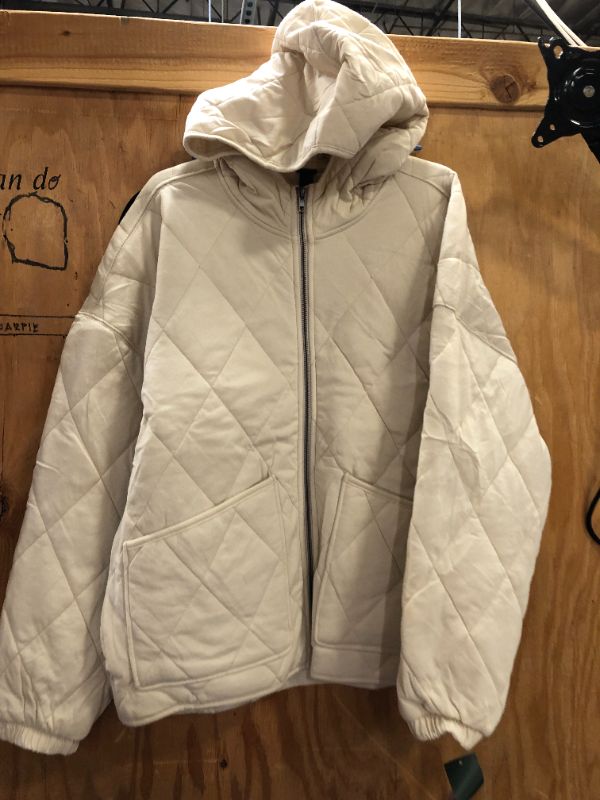 Photo 2 of 6 PACK, Hooded Quilted Jacket - LIGHT BEIGE, SIZE MEDIUM 

