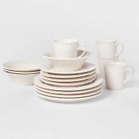 Photo 1 of 16pc Porcelain Woodbridge Dinnerware Set White - Threshold™
