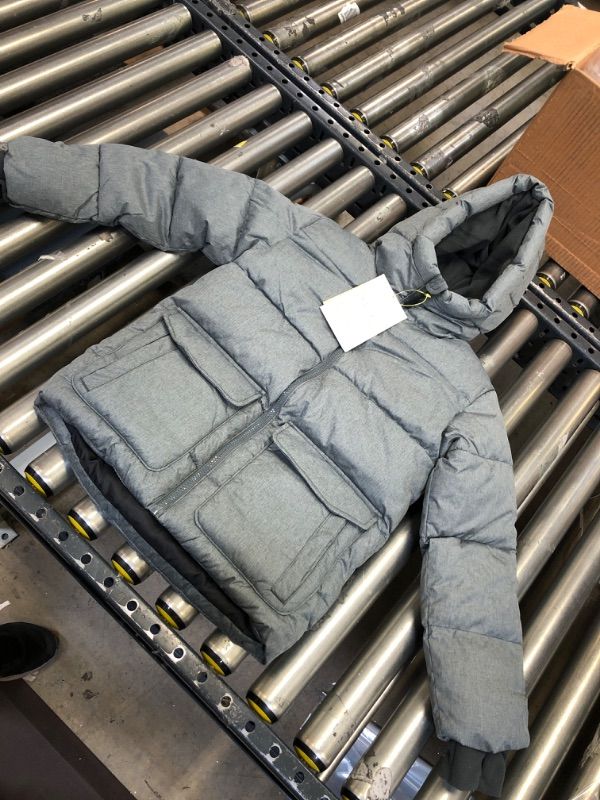 Photo 2 of Boy's Short Puffer Jacket - All In Motion - Charcoal Gray - Small 