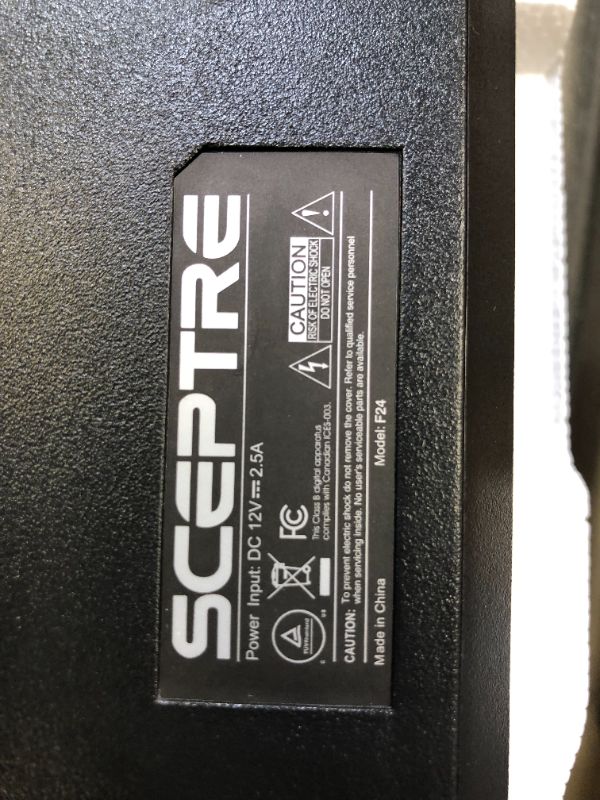 Photo 1 of SCEPTRE SCEPTRE 24 24" (Actual size 23.8") Full HD 1920 x 1080 75 Hz D-Sub, HDMI, 3.5mm Audio Built-in Speakers IPS Monitor, FOR PARTS ONLY, INTERNAL SCREEN DAMAGE, MISSING POWER CORD 