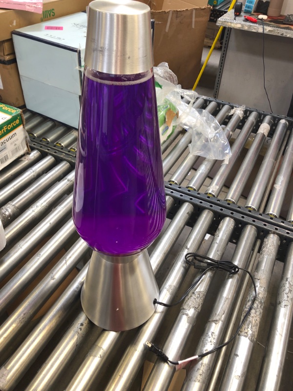 Photo 2 of 27" Grande Lava Lamp, Yellow Wax / Purple Liquid
UNABLE TO TEST, NO BULB.