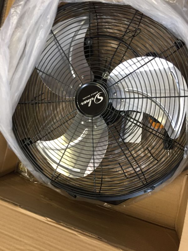 Photo 3 of 18 Inch Industrial Wall Mount Fan, 3 Speed Commercial Ventilation Metal Fan for Warehouse, Greenhouse, Workshop, Patio, Factory and Basement - High Velocity
