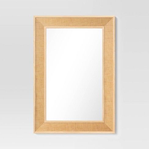 Photo 1 of Classic Woven Wall Mirror Natural - Threshold™

