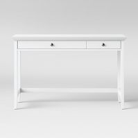 Photo 1 of Carson Wood Writing Desk with Drawers White - Threshold™

