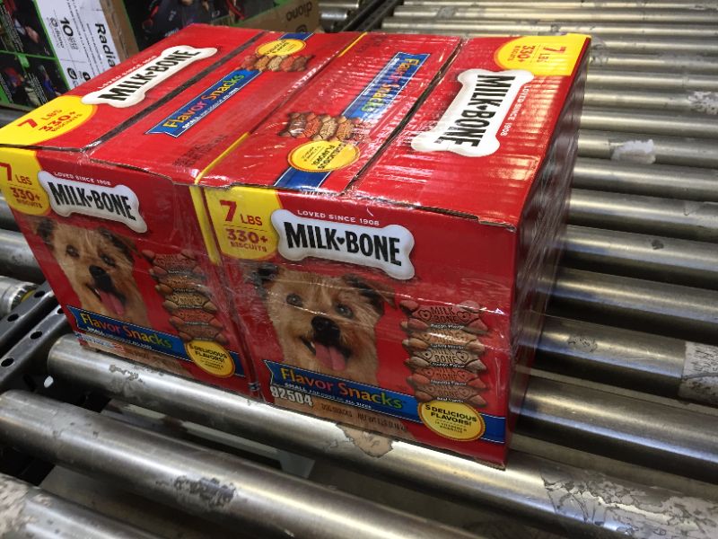 Photo 2 of 2 PACK, Milk-Bone Biscuits with Bacon, Chicken, Beef, Turkey and sausage Flavor Dog Treats BEST BY 04/14/22

   