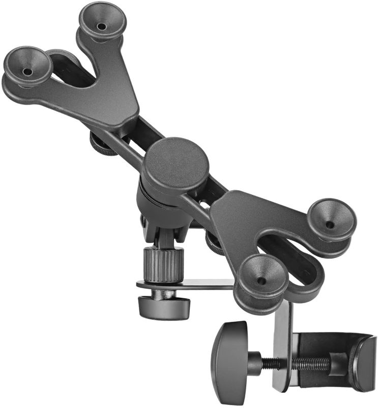 Photo 1 of Amazon Basics Adjustable Tablet/iPad Mount Holder - for Microphone Stand and Music Stand ACCESSORY 
