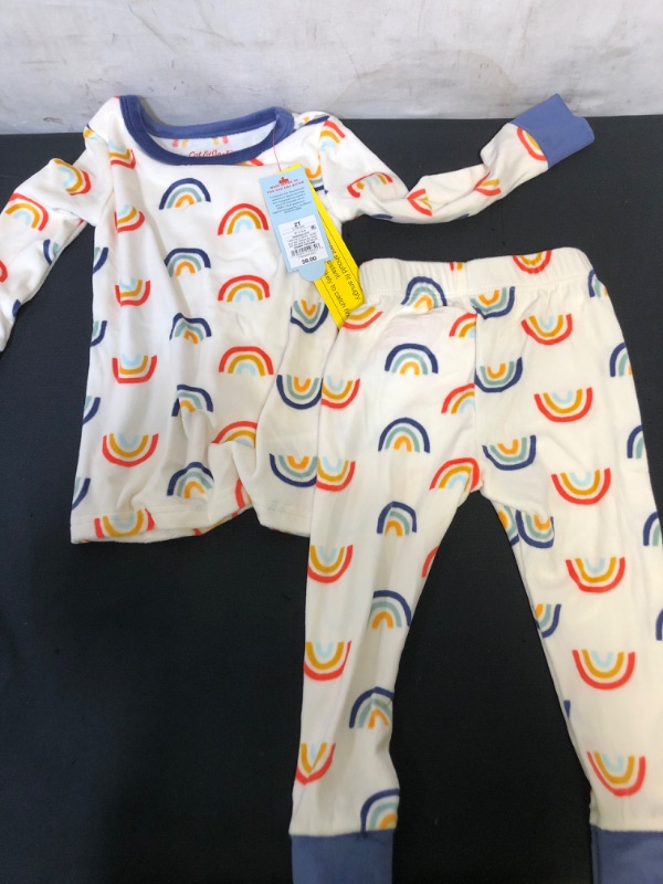 Photo 2 of Kids Size' 2T 2pc Rainbow Print Pajama Set - Cat & Jack™, 2 Pack 

