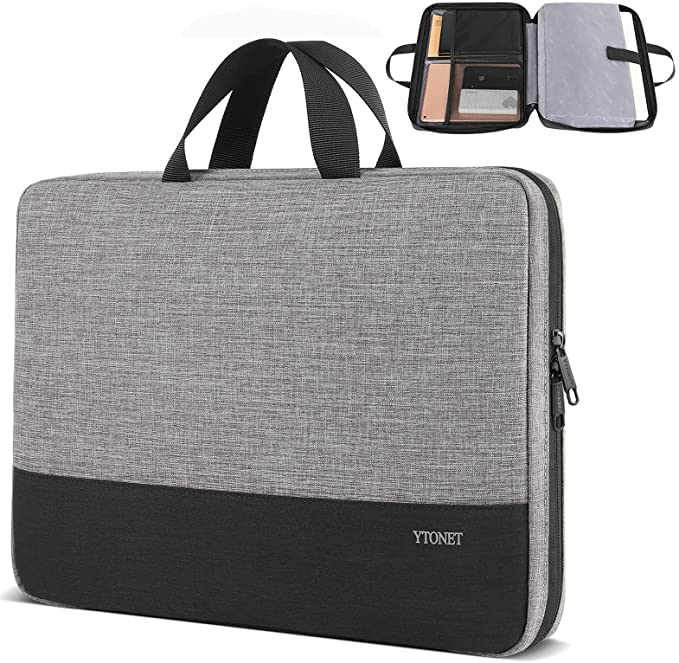 Photo 1 of Ytonet Laptop Case, 15.6 inch TSA Laptop Sleeve Water Resistant Durable Computer Carrying Case for 15.6 inch HP, Dell, Lenovo, Asus Notebook, Gifts for Men Women, Grey