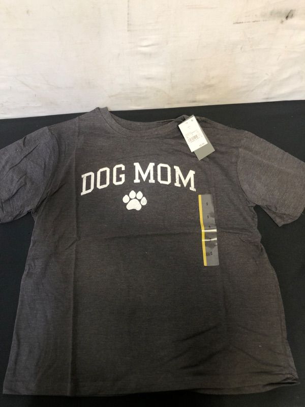 Photo 2 of Size Small, Women's Dog Mom Short Sleeve Graphic T-Shirt - Gray, 2 Pack
