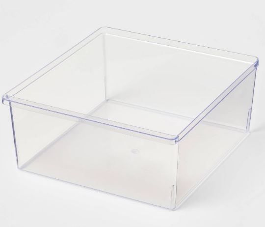 Photo 1 of Fridge & Pantry Storage Bin Clear - Brightroom™, 6" x 14.5" x 13.1", 4 Pack 