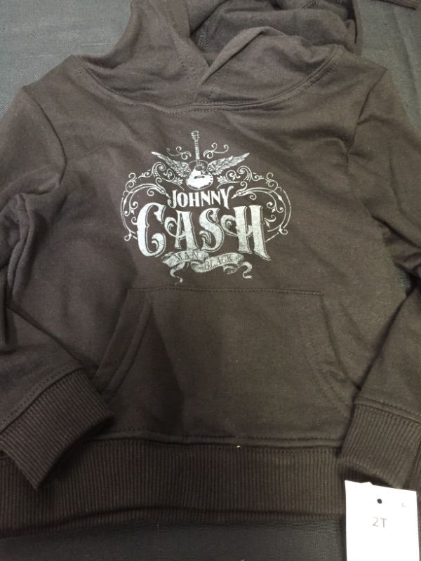 Photo 2 of Toddler Boys' Johnny Cash Fleece Hoodie - Black Size 5T