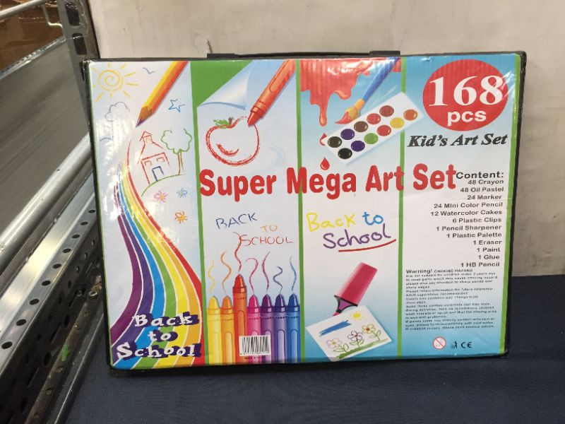 Photo 2 of Children's Drawing kit, Watercolor Pen,Color pencil, Oil painting stick, crayon, Art Case, Gifts for Kids Age 3+, 168 Count
