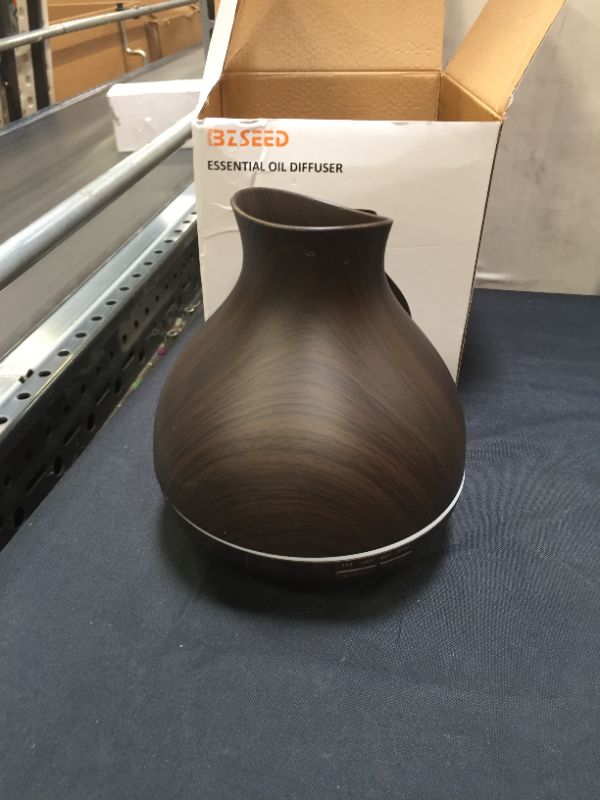 Photo 3 of Aromatherapy Essential Oil Diffuser Humidifier 550ml 12 Hours High Mist Output for Large Room, Home, Waterless Auto-Off, 7 Color LED Lights Wood Grain Cool Mist Humidifier Ultrasonic Diffusers
