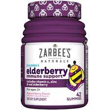 Photo 1 of Zarbee's Naturals Children's Elderberry Immune Support Gummies - Natural Berry - 42ct
 EXP 07/22