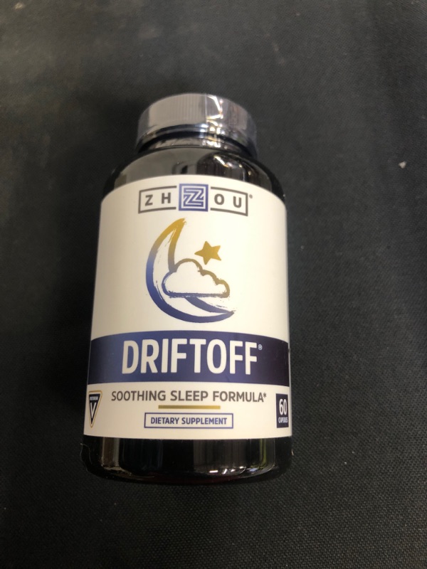 Photo 1 of Zhou Drift Off Premium Sleep Aid with Valerian Root, Melatonin, GABA & Tryptophan | Sleep Well, Wake Refreshed | 30 Servings, 60 Veggie Caps
 EXP 11/24