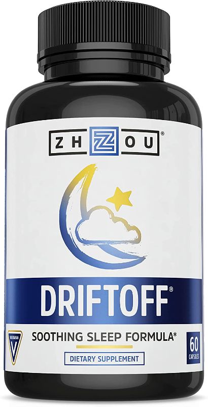 Photo 1 of Zhou Drift Off Premium Sleep Aid with Valerian Root, Melatonin, GABA & Tryptophan | Sleep Well, Wake Refreshed | 30 Servings, 60 Veggie Caps
 EXP 11/24