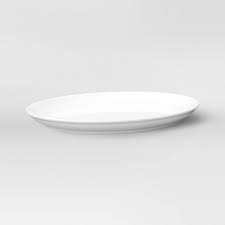 Photo 1 of 18" x 14" Porcelain Oval Serving Platter White - Threshold™
 2 COUNT 