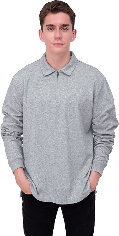 Photo 1 of ONLEE Men's Quarter-Zip Long Sleeve Sweatshirts, Soft Comfortable Breathable Durable Zip Hoodies - Regular Fit &Versatile large
  DARK GREY, SIZE XL 