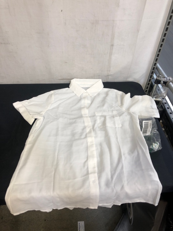 Photo 1 of WOMEN'S LINEN TYPE BUTTOM BLOUSE, SIZE S