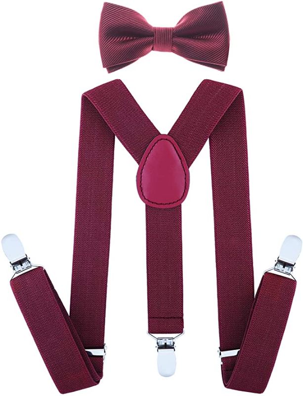 Photo 1 of AWAYTR Child Kids Suspenders Bowtie Set - Adjustable Suspender Set for Boys and Girls
 SIZE 6 YRS 