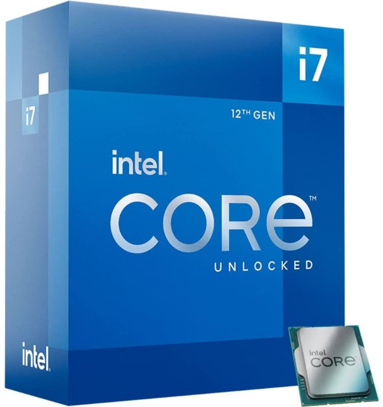 Photo 1 of Intel Core i7-12700K Desktop Processor 12 (8P+4E) Cores up to 5.0 GHz Unlocked  LGA1700 600 Series Chipset 125W
