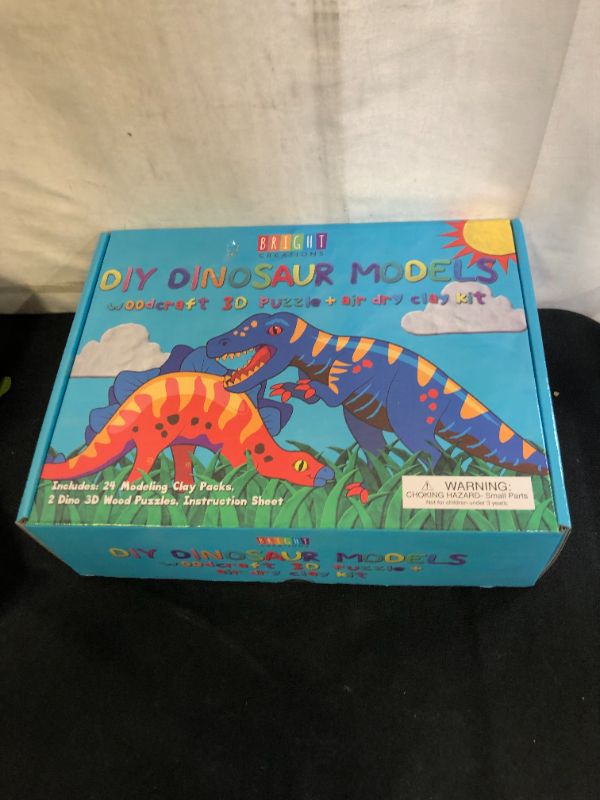 Photo 3 of Air Dry Modeling Clay Kit for Kids, Build Your Own Dinosaur, T-Rex, Stegosaurus
