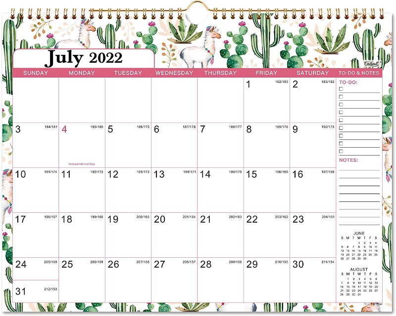 Photo 1 of 2022-2023 Wall Calendar - 18 Months Hanging Wall Calendar 2022-2023, 14.75" x 11.5", July 2022 - December 2023, Flexible with Julian Date, Colorful Calendar for School, Office & Home Planning and Organizing
2 pack 