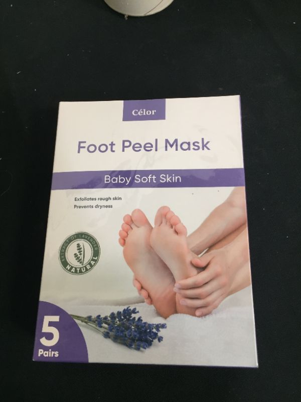 Photo 3 of ??Foot Peel Mask ( 5Pairs) - Foot Mask for Baby soft skin - Remove Dead Skin | Foot Spa Foot Care for women Peel Mask with Lavender and Aloe Vera Gel for Men and Women Feet Peeling Mask Exfoliating (FACTORY SEALED)