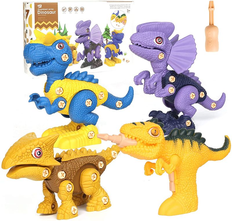 Photo 1 of Jweish Dinosaur Toys for Kids Age 3 4 5 6 7 Years Old Take Apart Dinosaur Toys with Electric Drill Stem Learning Construction Building Toys Christmas Birthday Gifts for Boys Girls
