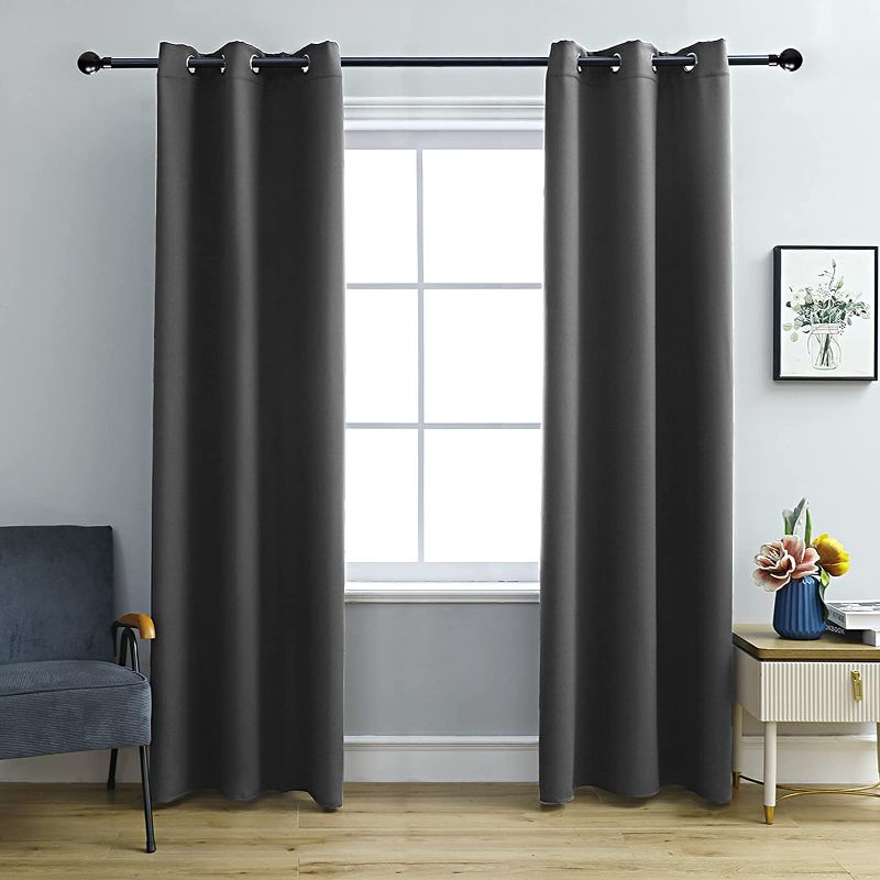 Photo 1 of 2PC LOT, YURIHOME Blackout Curtains for Room - Darkening Window Treatment Grommet Drapes for Bedroom Pack of 2 Panels, 52W x 84L, Navy Blue, 
ASODRILL Blackout Curtains & Drapes Thermal Insulated with Grommet Darkening Window Curtains for Bedroom/ Living 