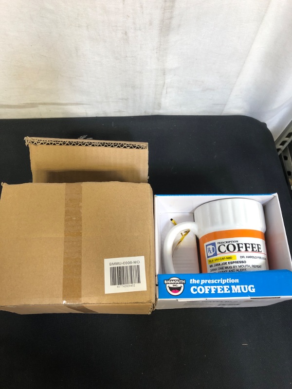 Photo 1 of BigMouth Inc. the Prescription Coffee Mug – Hilarious 12 Oz Ceramic Coffee Cup in the Shape of a Pill Bottle – Perfect for Home or Office Makes a
