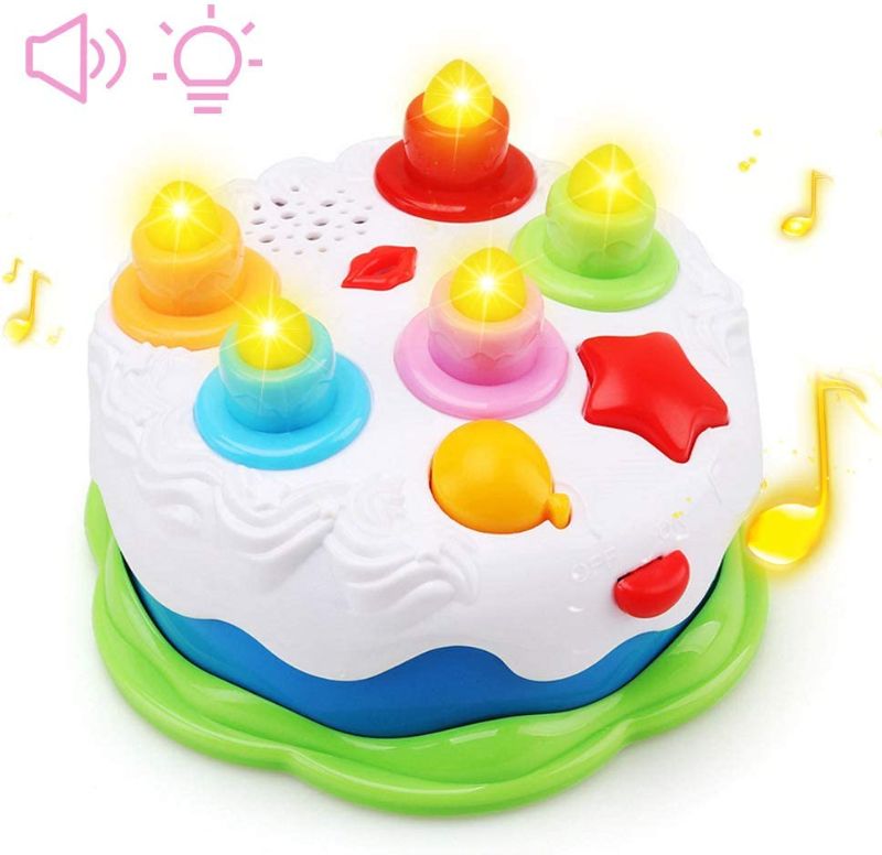 Photo 1 of Amy&Benton Kids Birthday Cake Toy for Baby & Toddlers with Counting Candles & Music, Gift Toys for 1 2 3 4 5 Years Old Boys and Girls
