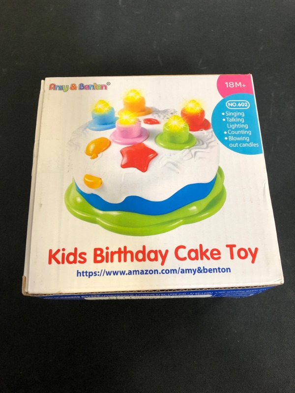 Photo 2 of Amy&Benton Kids Birthday Cake Toy for Baby & Toddlers with Counting Candles & Music, Gift Toys for 1 2 3 4 5 Years Old Boys and Girls
